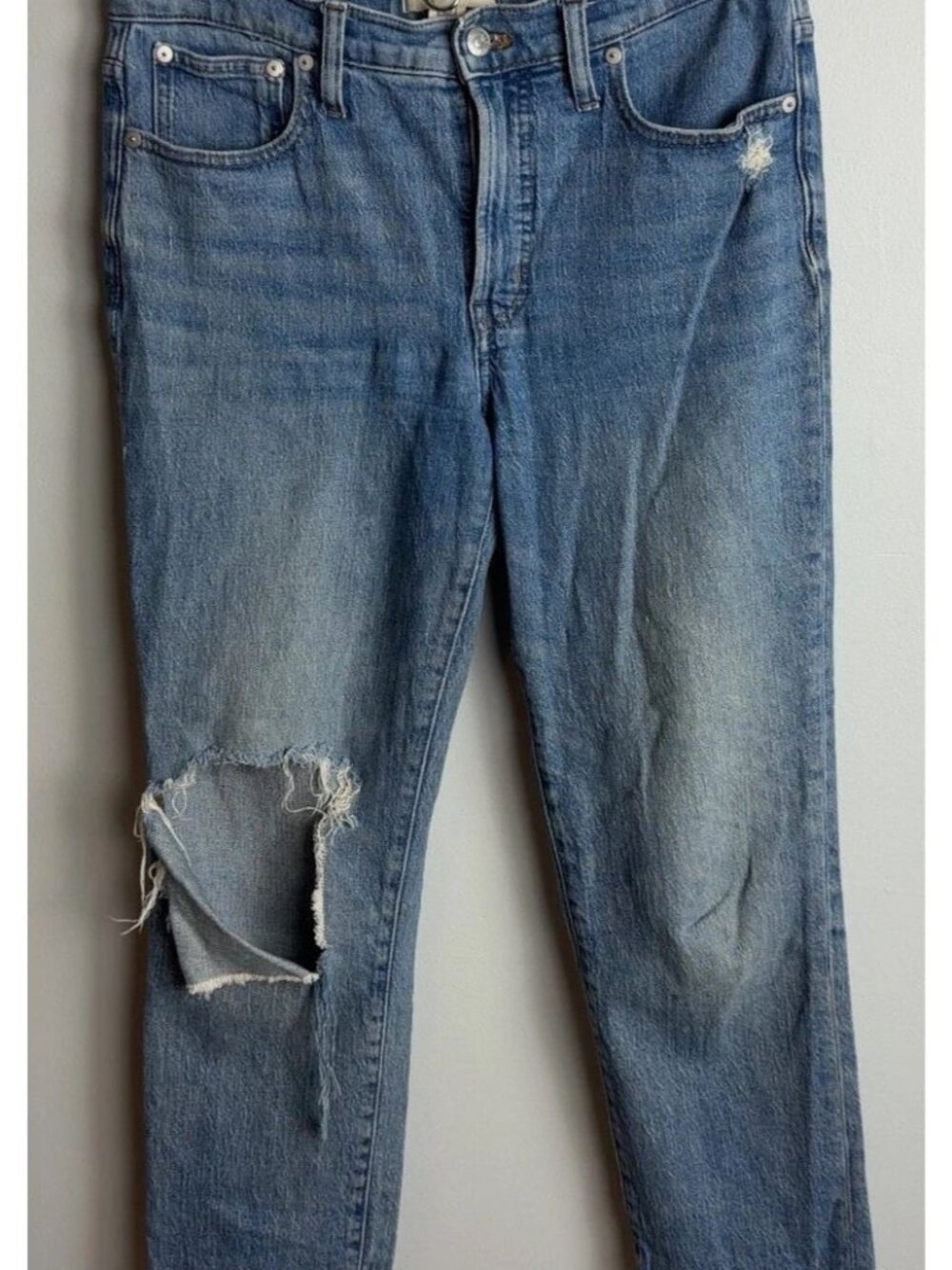 Madewell The Mid-Rise Perfect Vintage Jeans Size 28 Distressed Blue Women’s